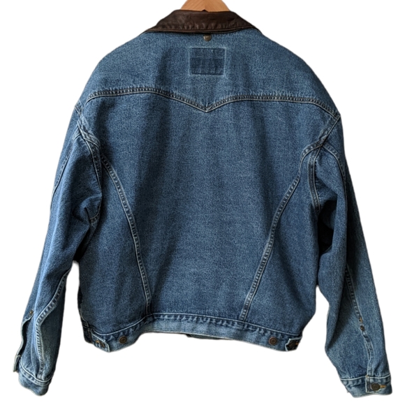 Vintage International Denim Jacket Men's XL Removable Vest 90s Southwest Aztec - Picture 2 of 16